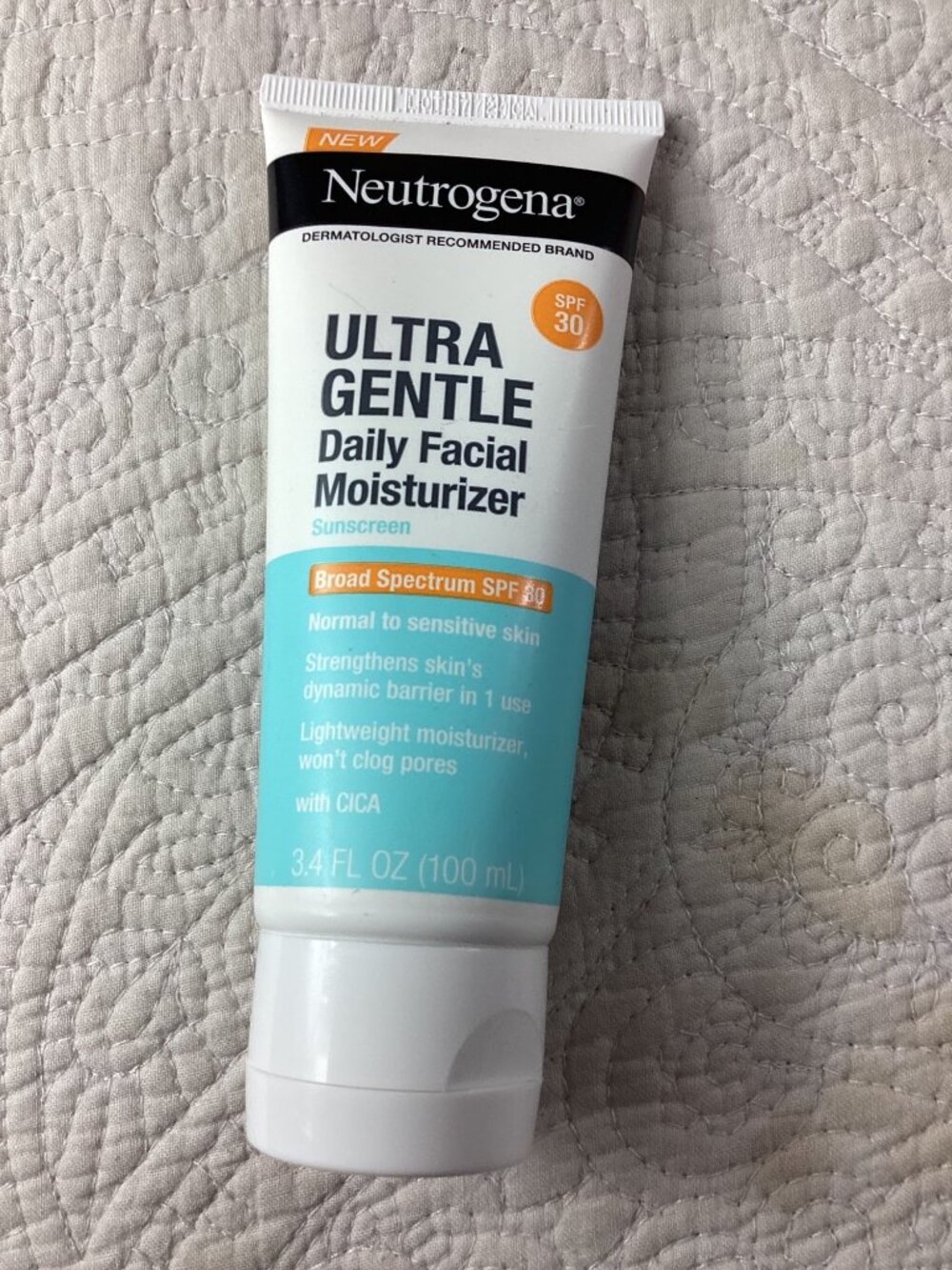 Neutrogena Ultra Gentle Daily Facial Moisturizer SPF 30 3.4 Fl Oz*Sunscreen*New